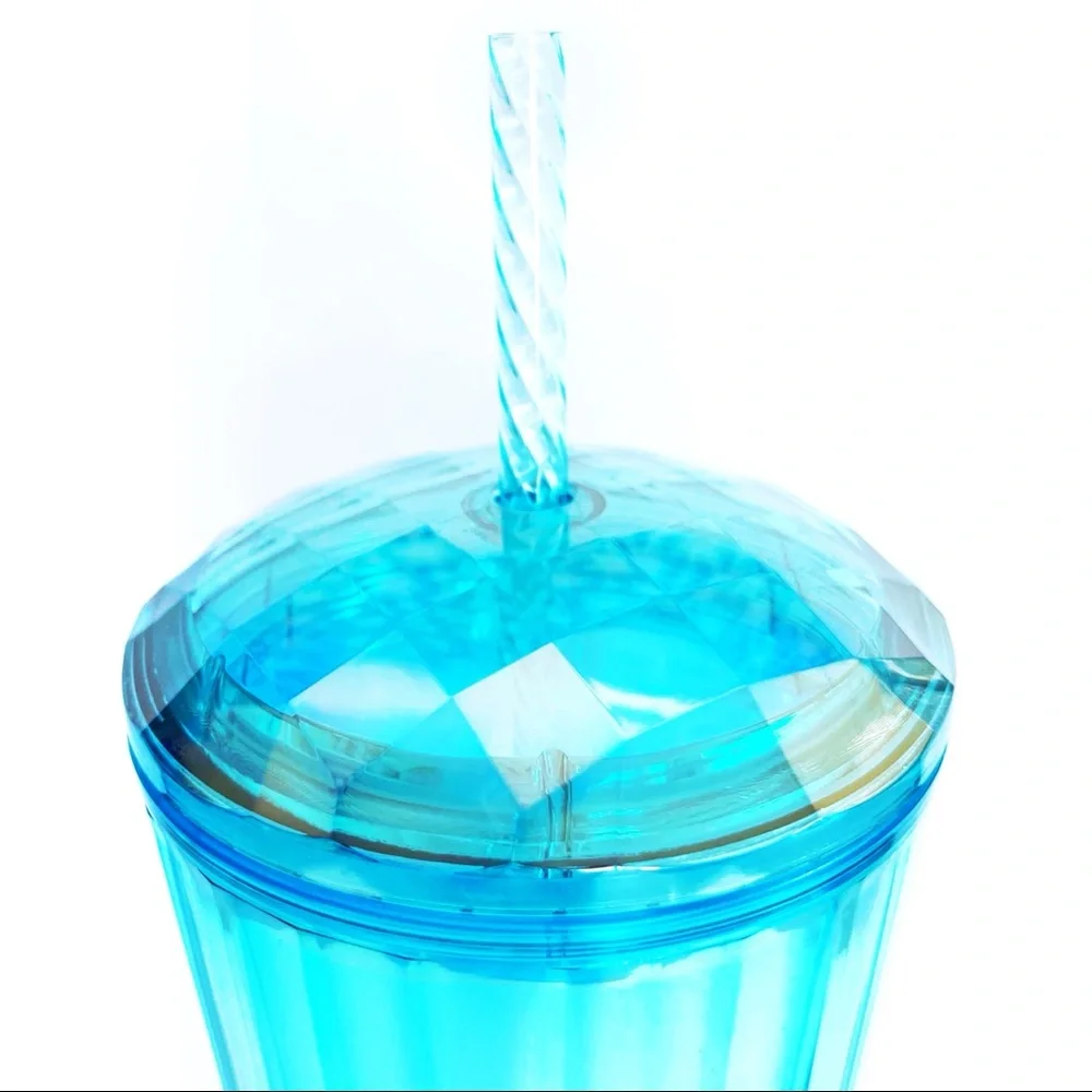Starbucks Tumbler Blue Iridescent Jewel Lid Kaleidoscope Travel Venti 24 fl oz